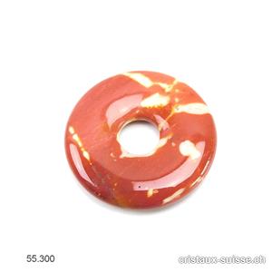 Mookaïte rouge-ocre-beige, donut 3 cm