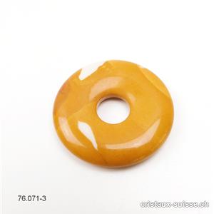 Mookaïte jaune moutarde, donut 3 cm