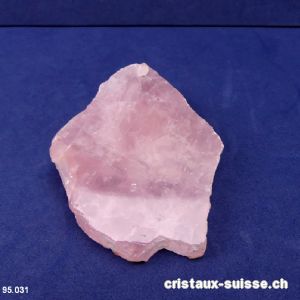 Quartz rose brut, 1 face polie. Pièce unique 128 grammes