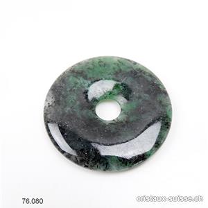 Zoïsite verte-noire, donut 4 cm