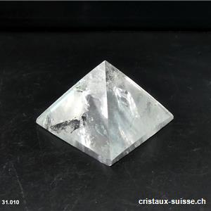 Pyramide Cristal de Roche, base 4 x haut. 2,7 cm. Pièce unique