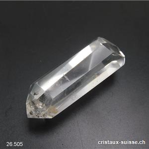 Cristal de roche taille biterminée 7,3 x épais. 2 cm. Pièce unique 58 grammes. OFFRE SPECIALE
