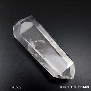 Cristal de roche taille biterminée 7,8 x épais. 1,7 cm. Pièce unique 63,5 grammes. OFFRE SPECIALE