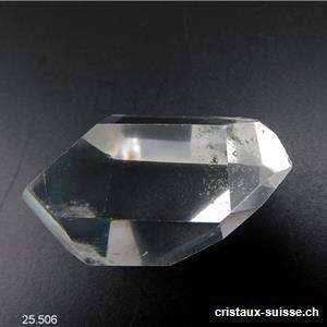 Cristal de roche taille biterminée 5 x épais. 2,5 cm. Pièce unique 41 grammes. OFFRE SPECIALE