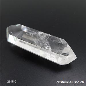 Cristal de roche taille biterminée 7,3 x épais. 1,5 cm. Pièce unique 51 grammes. OFFRE SPECIALE