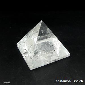 Pyramide Cristal de Roche, base 4,6 x haut. 4 cm. Pièce unique