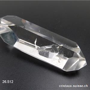 Cristal de roche taille biterminée 7,8 x épais. 2,2 cm. Pièce unique 65 grammes. OFFRE SPECIALE
