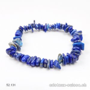 Bracelet Lapis-lazuli, élastique 17,5 - 18 cm