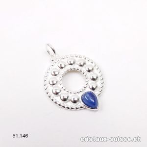 Pendentif Cyanite bleue en argent 925. Pièce unique