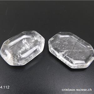 Cristal de roche, Antistress à pans coupés plate 4 x 3 cm