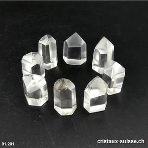 Cristal de roche Chavero du Brésil, petite pointe polie 2,3 à 2,6 cm