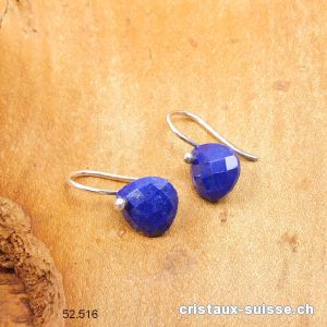 Boucles d'oreilles Lapis-Lazuli facetté en argent 925