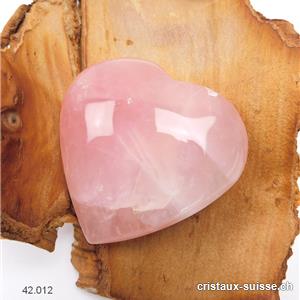 Coeur Quartz rose du Brésil 7,2 x 6,8 x 3 cm. Pièce unique 206 grammes
