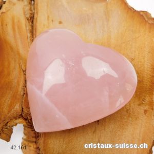 Coeur Quartz rose du Brésil 7,5 x 6,5 x 3 cm. Pièce unique 196 grammes