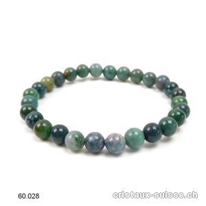 Bracelet Agate Mousse 6 - 6,5 mm / ca. 18,5 cm. Taille M