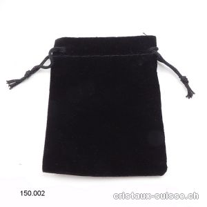 1 Pochette velours Noir, env. 7 x 5,5 cm