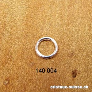 Anneau fermé 6 mm x 0,8 mm en argent 925