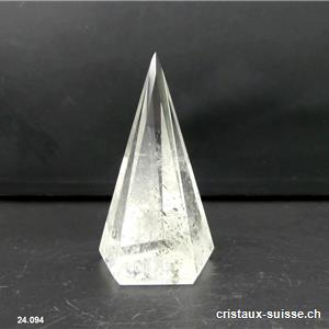 Pentagone 3D - Pyramide Cristal de Roche Pièce unique 58 grammes
