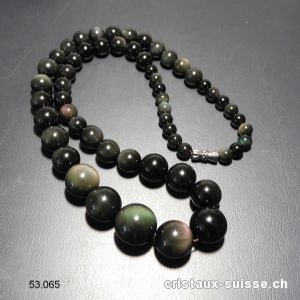 Collier Obsidienne arc-en-ciel 50 cm