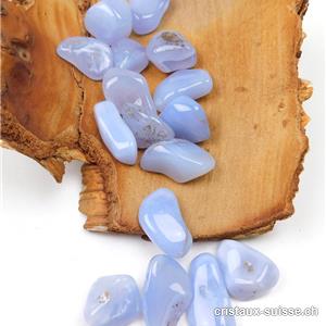 Calcédoine bleue 2 - 3 cm / 4 à 7 grammes. Taille SM. OFFRE SPECIALE
