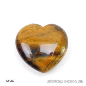 Coeur Oeil de Tigre 3 x 3 cm