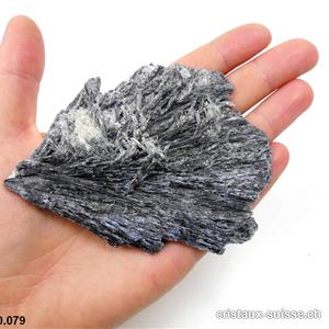Cyanite noire - Balais de Sorcière. Long. 10,2 cm Pièce unique