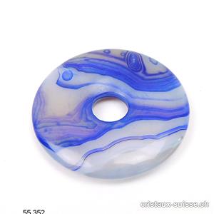Agate bleue - indigo, Donut 3 cm