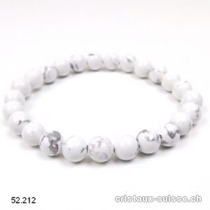 Bracelet Magnésite BRILLANTE 8 mm / 21 cm