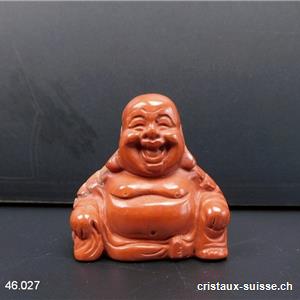 Petit Bouddha Jaspe rouge - ocre 3 x 3 x ép. 1,5 cm