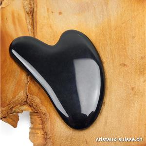 Aile d'ange de Massage Obsidienne noire 7,5 - 8 cm