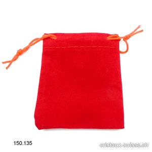 1 Pochette velours Rouge, env. 7 x 5 cm