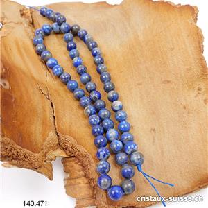 Rang Lapis-lazuli 6,5 mm / 39 cm, env. 62 boules. Offre Spéciale