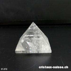 Pyramide Cristal de Roche, base 4 x haut. 3 cm. Pièce unique