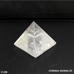 Pyramide Cristal de Roche, base 3,6 x haut. 3 cm. Pièce unique