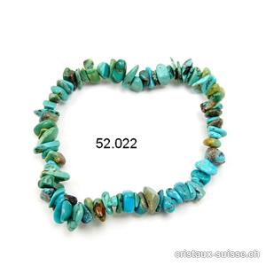 Bracelet Turquoise élastique 17,5  - 18 cm. Taille SM