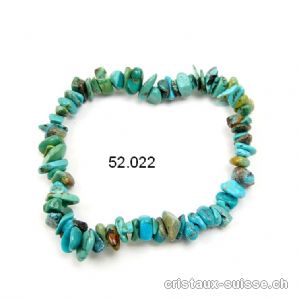 Bracelet Turquoise élastique 17,5  - 18 cm. Taille SM