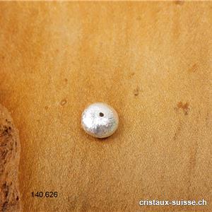 Lentille bombée 8 mm x épais. 4 mm , Intercalaire en argent 925