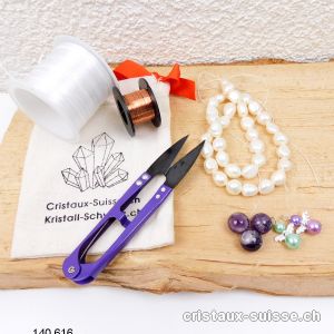 1 Set CREATIVE avec Rang en Perles d'eau douce. Offre Spéciale