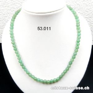 Collier Aventurine verte 6 mm / 45 cm