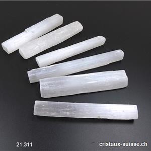 Sélénite blanche bâton 10 à 11 cm / 30 à 40 grammes