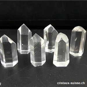 Cristal de roche Chavero du Brésil, petite pointe polie 3 - 3,3 cm