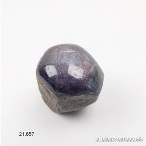 Saphir - Corindon étoilé bleu-violet-gris. Pièce unique 34,5 grammes