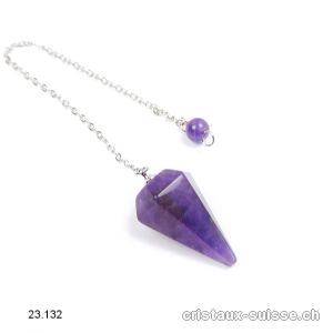 Pendule Améthyste facettée 2,5 - 2,8 cm, petit. OFFRE SPECIALE