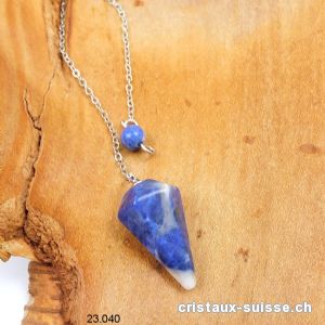 Pendule Sodalite facetté, petit 2,5 cm. Offre Spéciale