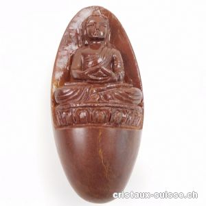 Lingam - Bouddha gravé Shiva Lingham 14 cm. Pièce unique 700 grammes