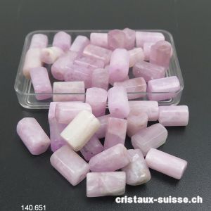 Kunzite rose - beige, tube percé 7 - 10 x 5 - 7 mm. Offre Spéciale