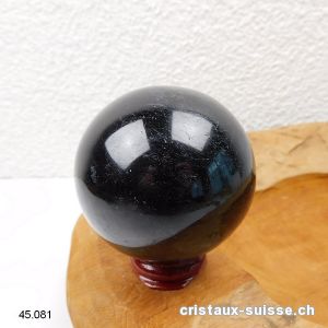 Boule Tourmaline noire - Schörl Ø 6 cm. Pièce unique 383 grammes