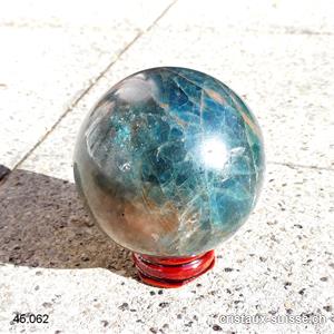 Boule Apatite bleue 6,2 cm. Pièce unique 408 grammes. Qual. AB. Offre Spéciale