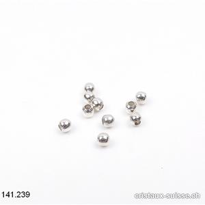 10 x Cosses à écraser ou Perles 2,2 mm en argent 925