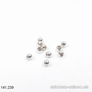 10 x Cosses à écraser ou Perles 2,2 mm en argent 925